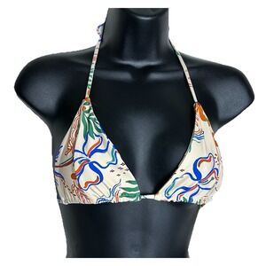 Stone Fox Swim‎ Tropez Triangle String Bikini Top  Size Medium NWT